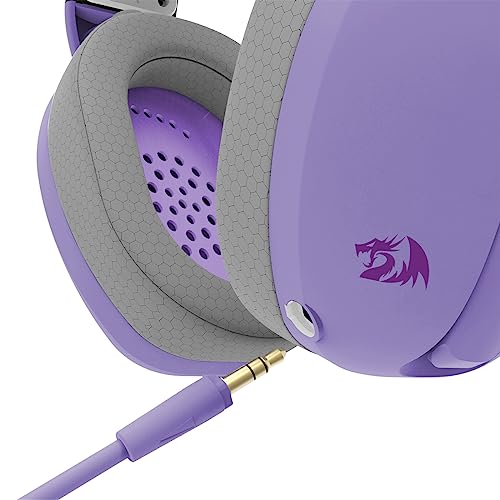 Redragon H848 Bluetooth Wireless Gaming Headset - Leichtgewicht - 7.1 Surround Sound - 40MM Treiber - Abnehmbares Mikrofon - Mehrere Plattformen für PC, PS5/4/3, Switch, Handy, Lila Bild 7