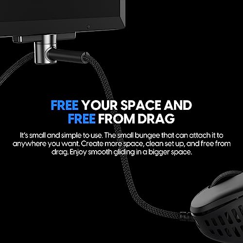 Pulsar Gaming Gears - Micro Bungee ES: Unterstützt kabelgebundene Maus ohne Verrutschen – Freie Bewegung auf Ihrem Schreibtisch – Befestigen Sie es an Ihrem Monitor – erhalten Sie mehr Platz Bild 2