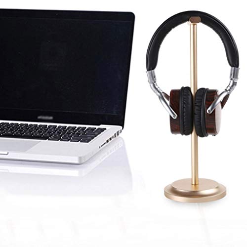 Kopfhörerständer/Headset-Halter, Metall-Kopfhörer-Halter, einfacher, kreativer Headset-Halter, Aluminiumlegierung, Headset-Aufhänger, PC-Gaming-Headset-Ständer (Farbe: Gold) Bild 3