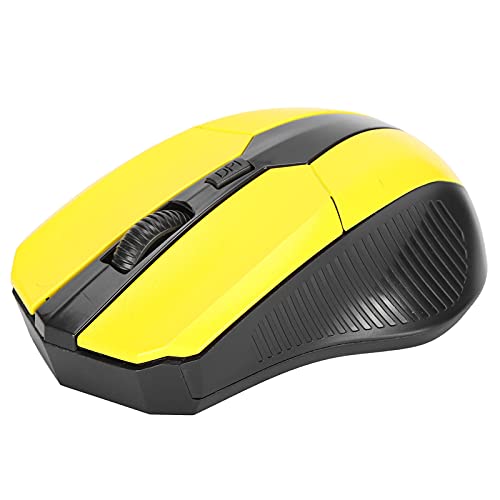 2.4G Optische Funkmaus, Modisches Aussehen Ergonomisches Spezielles Design Maus Computerzubehör Geeignet für Notebook Tablet PC (Gelb) Bild 1