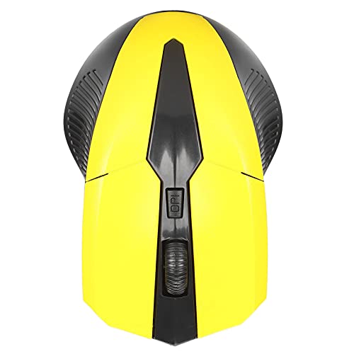 2.4G Optische Funkmaus, Modisches Aussehen Ergonomisches Spezielles Design Maus Computerzubehör Geeignet für Notebook Tablet PC (Gelb) Bild 3