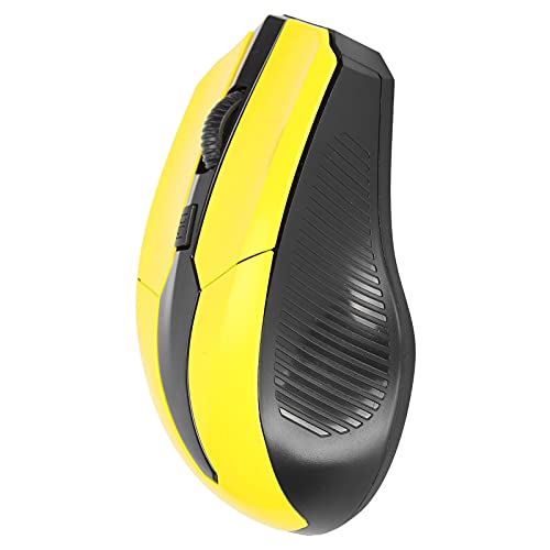 2.4G Optische Funkmaus, Modisches Aussehen Ergonomisches Spezielles Design Maus Computerzubehör Geeignet für Notebook Tablet PC (Gelb) Bild 4
