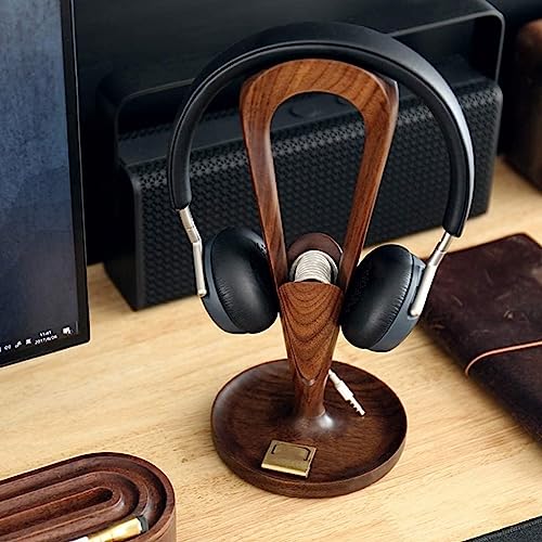 Anti-Rutsch Vertikaler Headset-Halter, hölzerner Kopfhörerständer, praktischer Kopfhörerhalter, universelle Kopfhörer-Unterstützung, Headset-Aufhänger Flexibel Bild 7