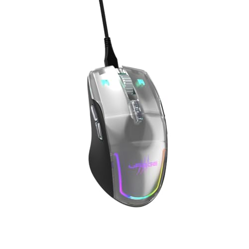 uRage Gaming-Maus Reaper 515 Illuminated, kabelgebundene Maus mit 9 programmierbaren Tasten, bis zu 12.000 DPI, superleichte 78 g Gewicht, RGB-Beleuchtung, Gaming-Software, in schwarz Bild 1