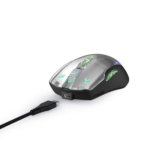 uRage Gaming-Maus Reaper 515 Illuminated, kabelgebundene Maus mit 9 programmierbaren Tasten, bis zu 12.000 DPI, superleichte 78 g Gewicht, RGB-Beleuchtung, Gaming-Software, in schwarz Bild 2