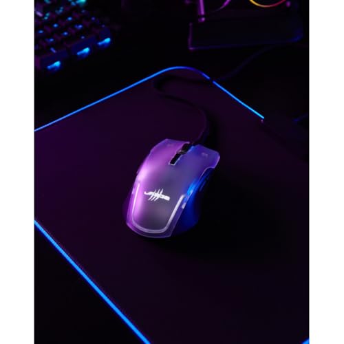 uRage Gaming-Maus Reaper 515 Illuminated, kabelgebundene Maus mit 9 programmierbaren Tasten, bis zu 12.000 DPI, superleichte 78 g Gewicht, RGB-Beleuchtung, Gaming-Software, in schwarz Bild 3
