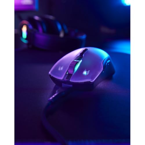 uRage Gaming-Maus Reaper 515 Illuminated, kabelgebundene Maus mit 9 programmierbaren Tasten, bis zu 12.000 DPI, superleichte 78 g Gewicht, RGB-Beleuchtung, Gaming-Software, in schwarz Bild 4