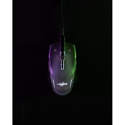 uRage Gaming-Maus Reaper 515 Illuminated, kabelgebundene Maus mit 9 programmierbaren Tasten, bis zu 12.000 DPI, superleichte 78 g Gewicht, RGB-Beleuchtung, Gaming-Software, in schwarz Bild 5