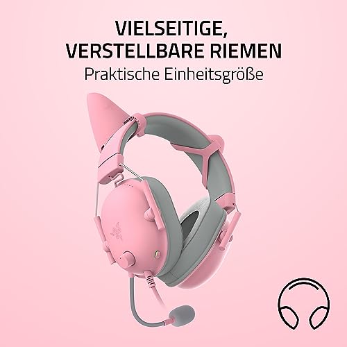 Razer Kitty Ears V2 - Universelle Passform Katzenohren für Headsets (Ohrhaken Katzen, Universal verstellbare Träger, leichtes Silikon Premium 26g) Pink Bild 3