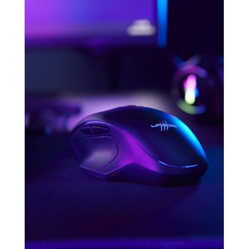 uRage Gaming-Maus Reaper 410, kabelgebundene Maus mit 7 programmierbaren Tasten, bis zu 12.000 DPI, superleichte 76 g Gewicht, RGB-Beleuchtung, Gaming-Software, in schwarz Bild 4