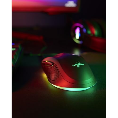 uRage Gaming-Maus Reaper 340, kabelgebundene Maus mit 7 programmierbaren Tasten, bis zu 8000 DPI, superleichte 77 g Gewicht, RGB-Beleuchtung, Gaming-Software, in schwarz Bild 5