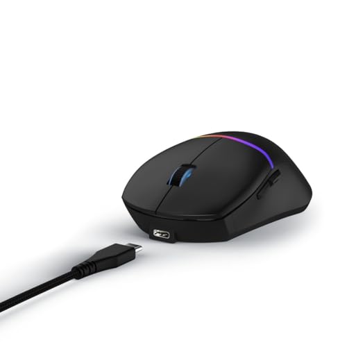 uRage Gaming-Maus Reaper 430, kabelgebundene Maus mit 9 programmierbaren Tasten, bis zu 12.000 DPI, superleichte 75 g Gewicht, RGB-Beleuchtung, Gaming-Software, in schwarz Bild 2