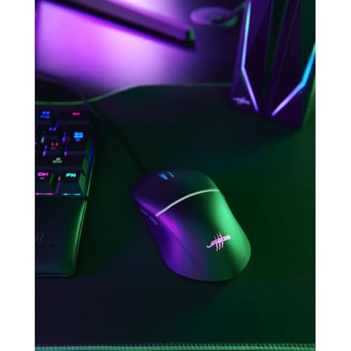 uRage Gaming-Maus Reaper 430, kabelgebundene Maus mit 9 programmierbaren Tasten, bis zu 12.000 DPI, superleichte 75 g Gewicht, RGB-Beleuchtung, Gaming-Software, in schwarz Bild 3