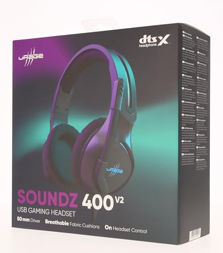 uRage Gaming-Headset SoundZ 400 V2, kabelgebundene Multi-Plattform Kopfhörer für PS5/PC, Over-Ear, in schwarz Bild 6