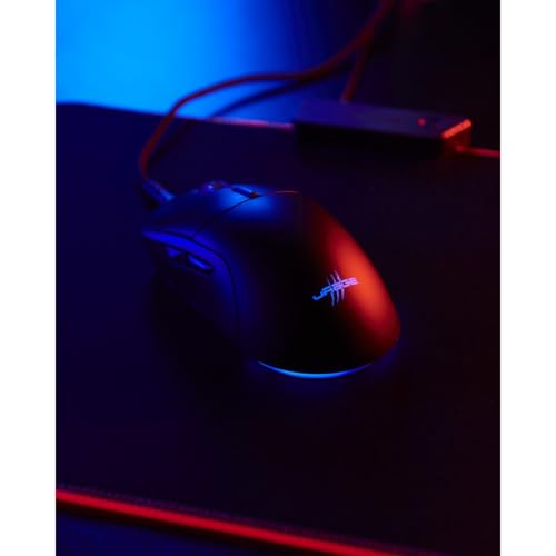 uRage Gaming-Maus mit Kabel „Reaper 250“ (Rainbow LED, ultra leicht, Rechtshänder, 6 programmierbare Tasten, 6.200 dpi, optischer Sensor, Software, abnehmbares Kabel) schwarz Bild 5