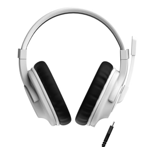 uRage Gaming-Headset SoundZ 100 V2, kabelgebundene Multi-Plattform Kopfhörer für PS4/PS5/PC/Xbox/Laptop/Smartphone, Over-Ear, in weiß Bild 2