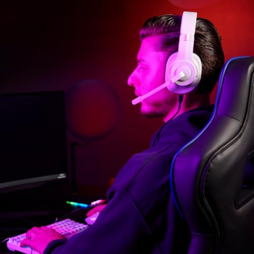 uRage Gaming-Headset SoundZ 100 V2, kabelgebundene Multi-Plattform Kopfhörer für PS4/PS5/PC/Xbox/Laptop/Smartphone, Over-Ear, in weiß Bild 7