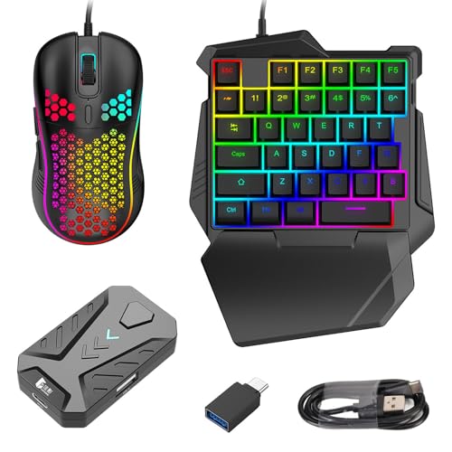 Halbhand-Gaming-Tastatur- und Maus-Konverter-Kombination, Geräuschloses Kabelgebundenes Tastatur-Maus-Konverter-Set für für XboxONE für Bild 1
