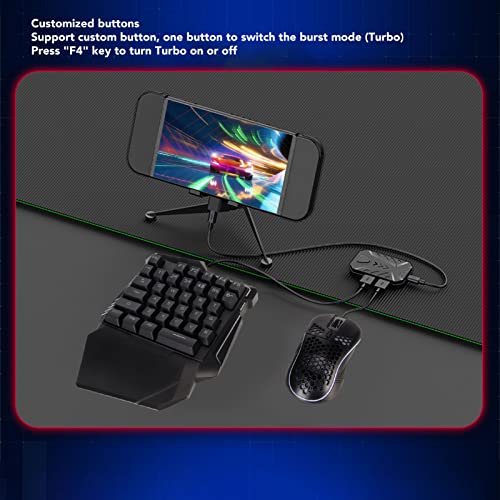 Halbhand-Gaming-Tastatur- und Maus-Konverter-Kombination, Geräuschloses Kabelgebundenes Tastatur-Maus-Konverter-Set für für XboxONE für Bild 3