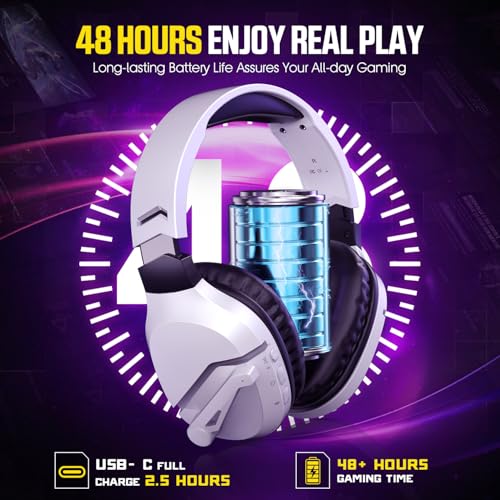 WolfLawS Wireless Gaming Headset (White) Bild 3