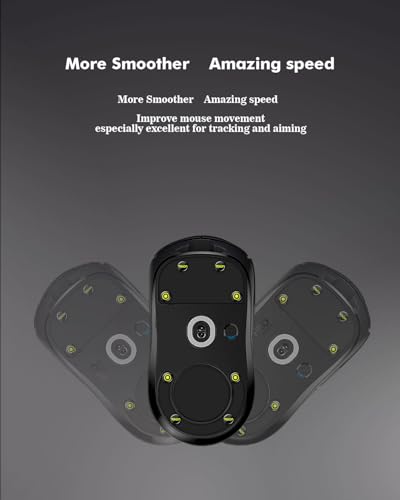 TALONGAMES Gebogene Kanten, ultrastarke Glas-Mausfüße für Skates, Gaming-Maus, Ersatzfüße, super glattes Gleiten, schnelle und langlebige Sohle (universal, schwarz) Bild 5