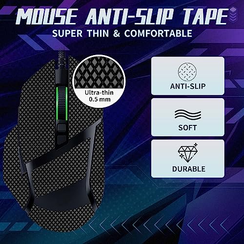 TALONGAMES Rutschfestes Griffband, kompatibel mit Razer Basilisk V3 / Basilisk V3 Pro Gaming-Maus, Handflächenschweißabsorption, dünn 0,5 mm, zuschneidbar, einfach anzubringen, Maushaut Bild 2