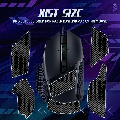 TALONGAMES Rutschfestes Griffband, kompatibel mit Razer Basilisk V3 / Basilisk V3 Pro Gaming-Maus, Handflächenschweißabsorption, dünn 0,5 mm, zuschneidbar, einfach anzubringen, Maushaut Bild 4