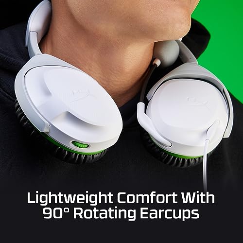 HyperX CloudX Stinger 2, Kabelgebundenes Gaming-Headset für Xbox, Offiziell lizenziert, 50mm-Treiber, Leicht, Memory-Schaumstoff, Schwenkbares Mikrofon, Integrierte Audiosteuerung, Weiß Bild 6