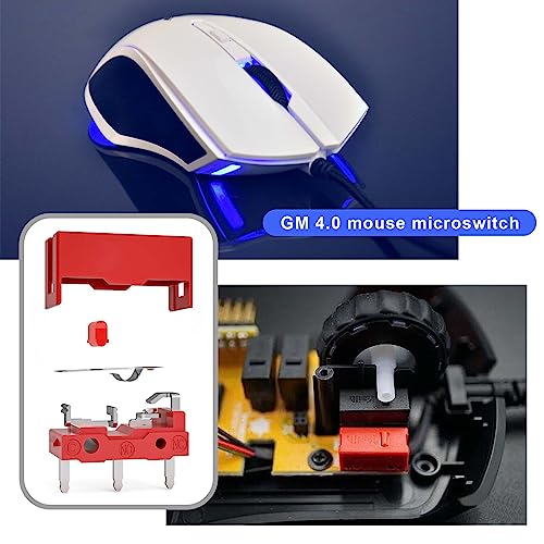 4 Stück GM4.0 Mausschalter 60 Millionen Mal GM 4.0 Gaming Maus Mikroschalter Computerzubehör 12,8x5,8x6,5 Mm 25 Gf Min. Rot Bild 2