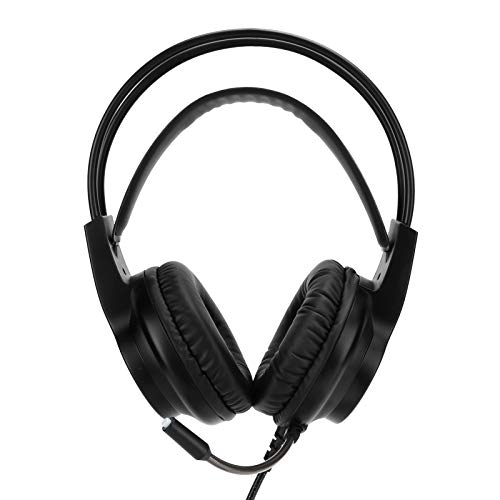 Annadue USB-Gaming-Headset mit 7.1 Single, Wired PC Gaming Headphones mit Noise Cancelling-Mikrofon und Sound Control für PC-Laptop, Eingebauter -Decoder-Chip (Schwarz) Bild 1