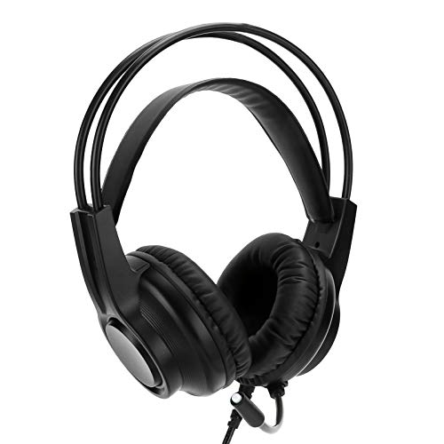 Annadue USB-Gaming-Headset mit 7.1 Single, Wired PC Gaming Headphones mit Noise Cancelling-Mikrofon und Sound Control für PC-Laptop, Eingebauter -Decoder-Chip (Schwarz) Bild 3