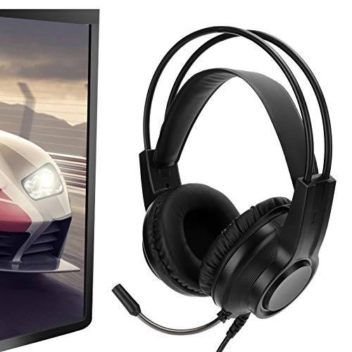 Annadue USB-Gaming-Headset mit 7.1 Single, Wired PC Gaming Headphones mit Noise Cancelling-Mikrofon und Sound Control für PC-Laptop, Eingebauter -Decoder-Chip (Schwarz) Bild 6