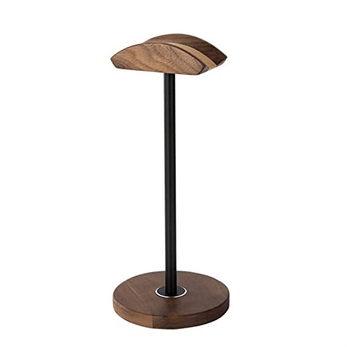 Headset Halterung Kopfhörerständer, massiver Holz-Desktop-Kopfhörerhalter, universeller Gaming-Headset-Ständer aus Aluminiumlegierung, Walnussholz, Kopfhörer-Display-Halterung for den Schreibtisch Kop Bild 1