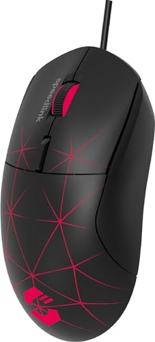 Speedlink CORAX Gaming Maus mit Kabel - konfigurierbare RGB Beleuchtung, 5 programmierbare Tasten, DPI-Schalter bis 3.200 dpi, kabelgebunden, stoffummanteltes Kabel, schwarz Bild 2