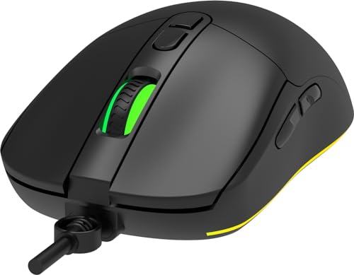 Speedlink TAUROX Gaming Maus mit Kabel - konfigurierbare RGB Beleuchtung, 5 programmierbare Tasten, zwei DPI-Schalter bis 7.200 dpi, kabelgebunden, stoffummanteltes Kabel, schwarz Bild 3