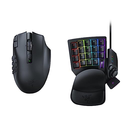 Razer Naga V2 HyperSpeed - Ergonomische Kabellose MMO Gaming Maus & Tartarus V2 - Gaming Keypad Bild 1