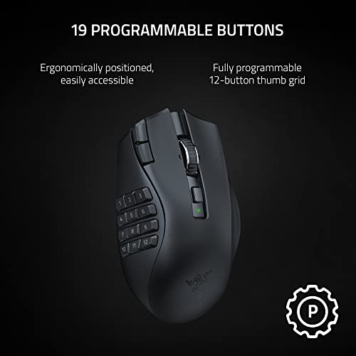 Razer Naga V2 HyperSpeed - Ergonomische Kabellose MMO Gaming Maus & Tartarus V2 - Gaming Keypad Bild 3