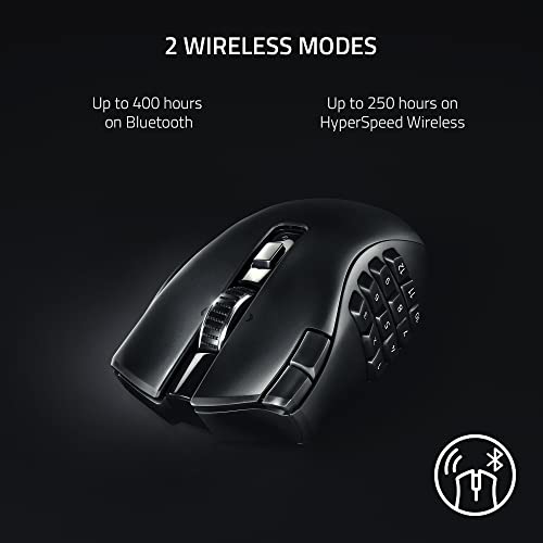 Razer Naga V2 HyperSpeed - Ergonomische Kabellose MMO Gaming Maus & Tartarus V2 - Gaming Keypad Bild 4