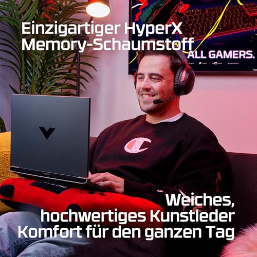 HyperX Cloud III Wireless Gaming-Headset – Over-Ear Headset mit Mikrofon, 120h Akku, 2.4GHz Wireless, DTS Headphone:X, 53mm Treiber, PC, PS5, PS4, Nintendo Switch, Schwarz Bild 3