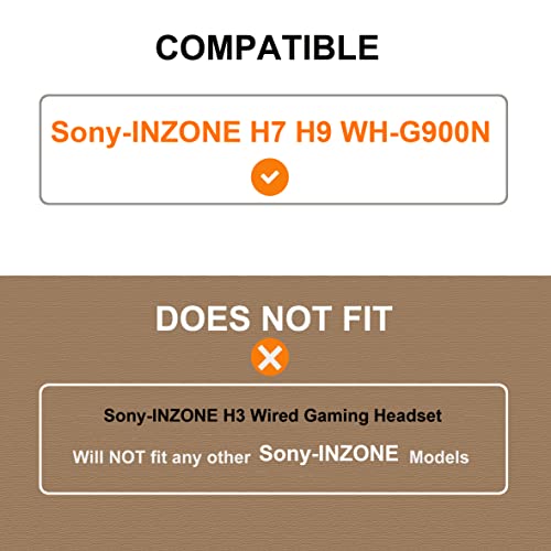 defean Ersatz-Ohrpolster aus Kühlgel, kompatibel mit Sony-Inzone H7 H9 WH-G900N kabellosem Gaming-Headset mit Geräuschunterdrückung, hochdichter Schaumstoff mit Geräuschunterdrückung Bild 3