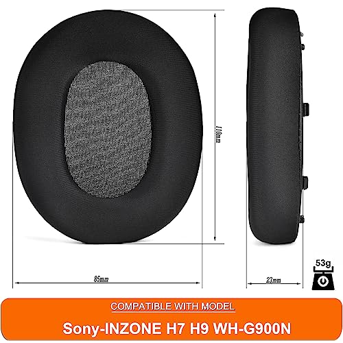 defean Ersatz-Ohrpolster aus Kühlgel, kompatibel mit Sony-Inzone H7 H9 WH-G900N kabellosem Gaming-Headset mit Geräuschunterdrückung, hochdichter Schaumstoff mit Geräuschunterdrückung Bild 5