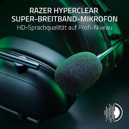 Razer BlackShark V2 HyperSpeed für PC - Kabelloses ultra leichtes E-Sport Gaming-Headset (280g, HyperClear Super-Breitband-Mik, TriForce Titanium 50-mm-Treiber, Bluetooth) Schwarz Bild 2