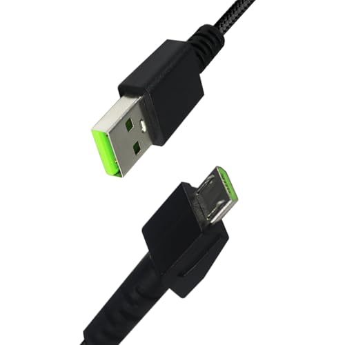 Aiivioll Kabellose Maus, USB-Ladekabel, 1,8 m, für Razer Viper Ultimate, für Basilisk Snake Ultimate, Viper V2 Professional, mit Nylon-geflochtenem Kabel, langlebig und schnell Bild 1