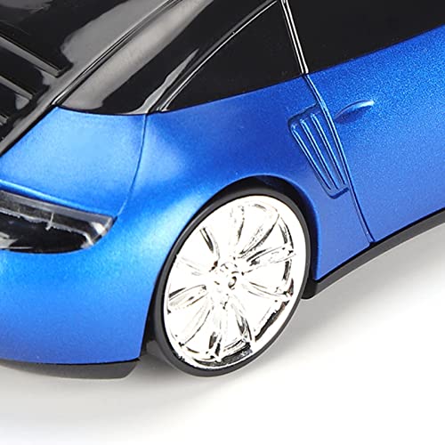 Drahtlose Maus, Tragbare, Schnurlose 2,4-G-Maus in Autoform, Ergonomische Professionelle Optische Spielemaus (Blau) Bild 6