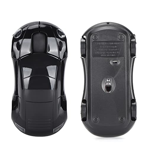 Drahtlose Maus, Tragbare, Schnurlose 2,4-G-Maus in Autoform, Ergonomische Professionelle Optische Spielemaus (Schwarz) Bild 4