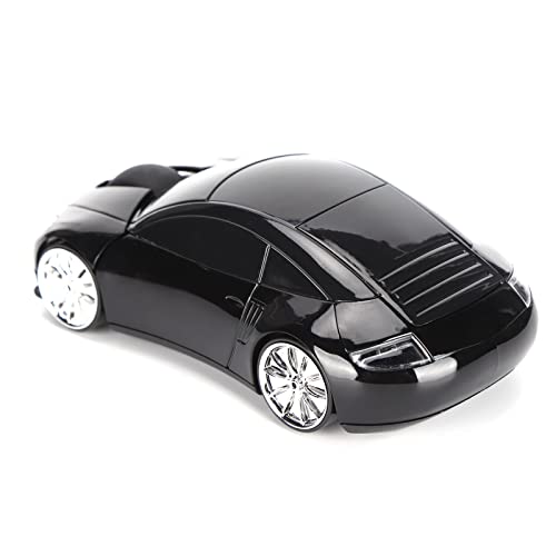 Drahtlose Maus, Tragbare, Schnurlose 2,4-G-Maus in Autoform, Ergonomische Professionelle Optische Spielemaus (Schwarz) Bild 5