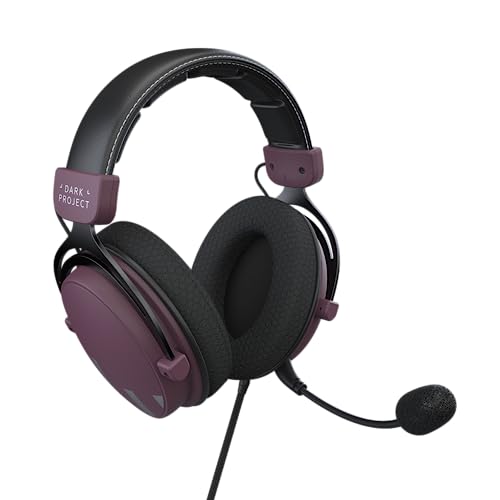 Dark Project HS4 Kabelgebundenes Gaming-Headset | 3,5-mm-Audiobuchse | Zweikammer-53-mm-Treiber mit Verbundmembran & Neodym-Magnet | Abnehmbares Mikrofon Bild 2