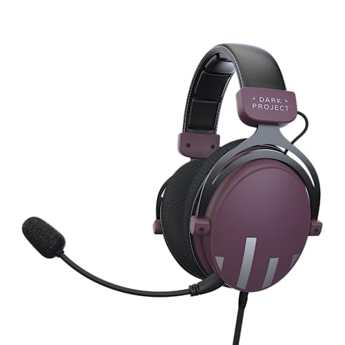 Dark Project HS4 Kabelgebundenes Gaming-Headset | 3,5-mm-Audiobuchse | Zweikammer-53-mm-Treiber mit Verbundmembran & Neodym-Magnet | Abnehmbares Mikrofon Bild 4
