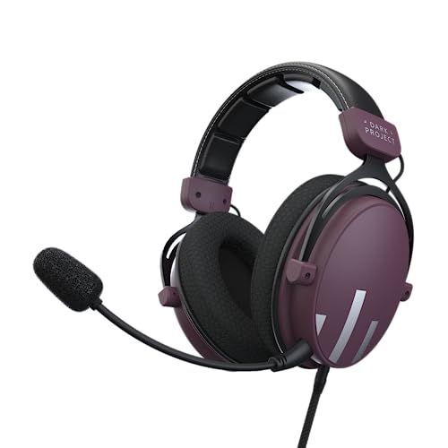 Dark Project HS4 Kabelgebundenes Gaming-Headset | 3,5-mm-Audiobuchse | Zweikammer-53-mm-Treiber mit Verbundmembran & Neodym-Magnet | Abnehmbares Mikrofon Bild 5