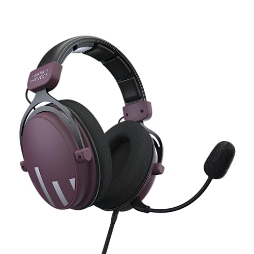 Dark Project HS4 Kabelgebundenes Gaming-Headset | 3,5-mm-Audiobuchse | Zweikammer-53-mm-Treiber mit Verbundmembran & Neodym-Magnet | Abnehmbares Mikrofon Bild 6